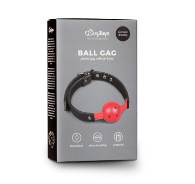 Knebel-Ball Gag With PVC Ball - Red